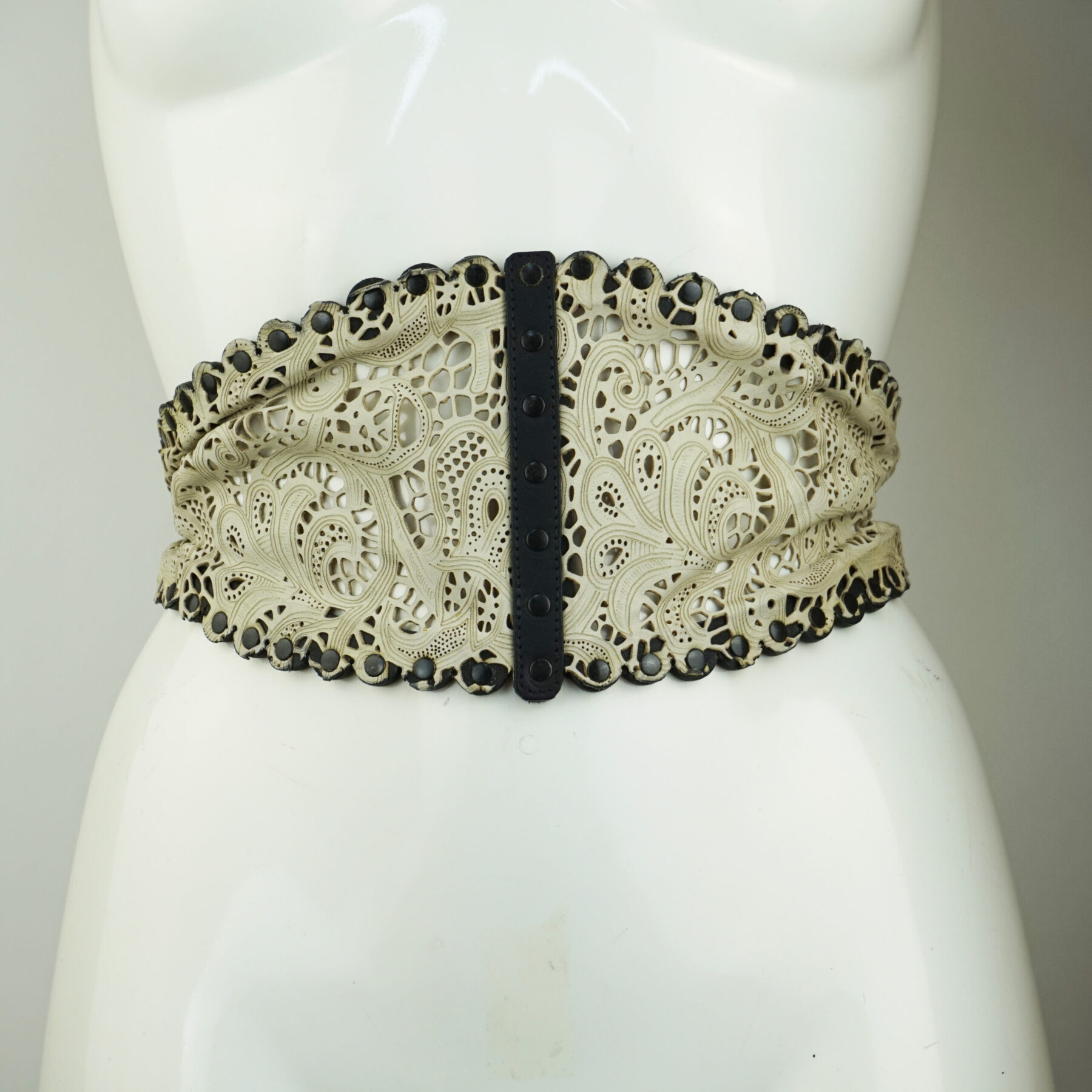Leather Lace Waspie Belt