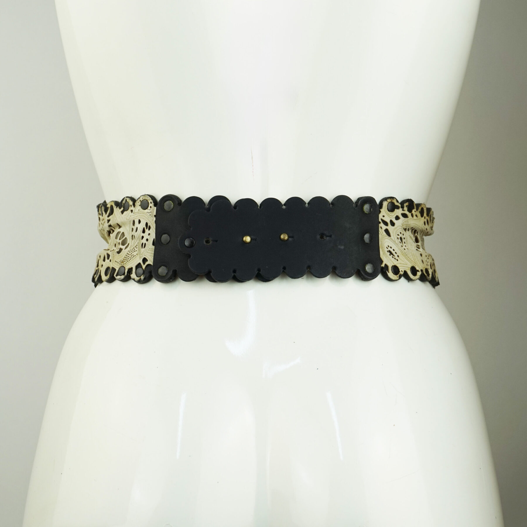 Leather Lace Waspie Belt - Image 2