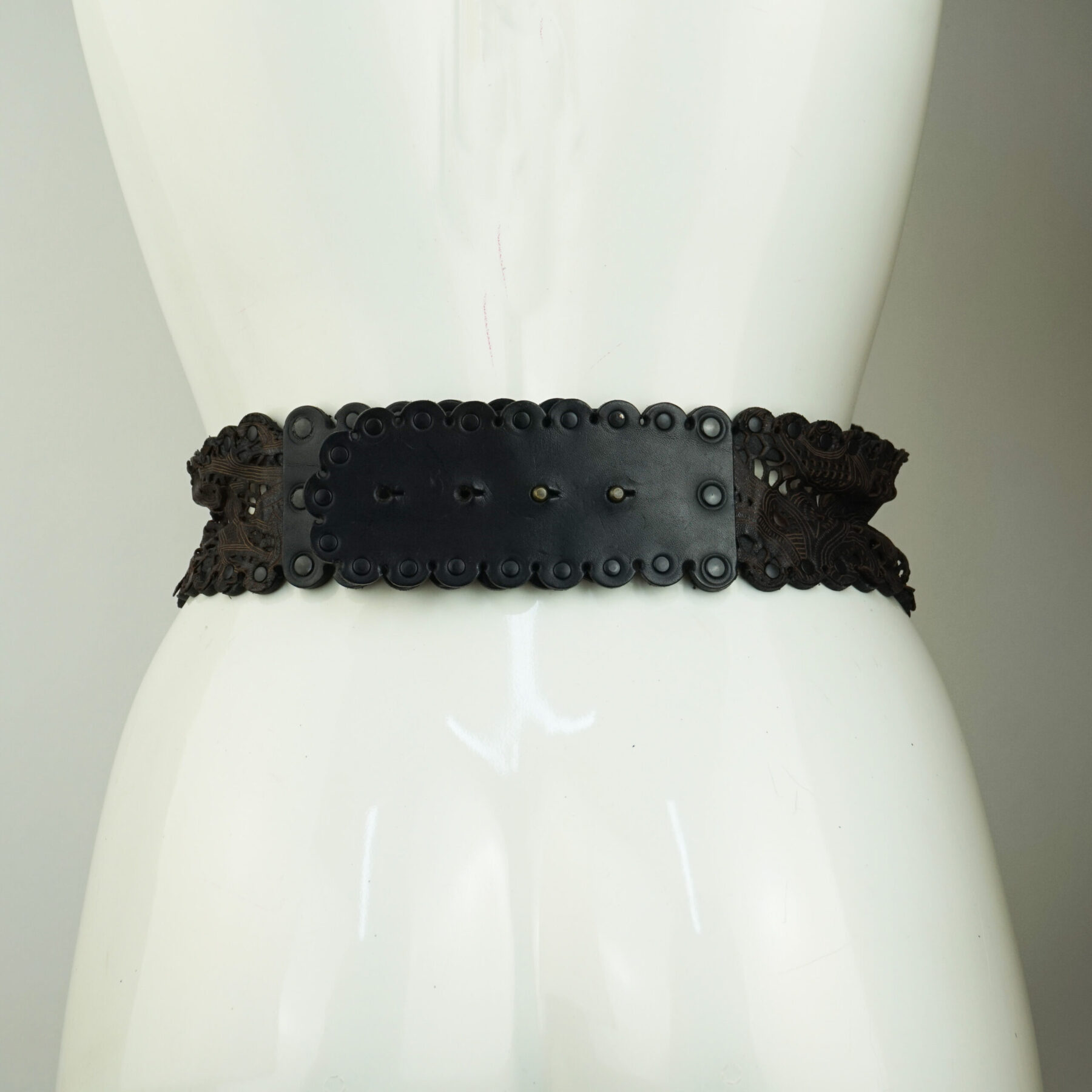 Leather Lace Waspie Belt - Image 2