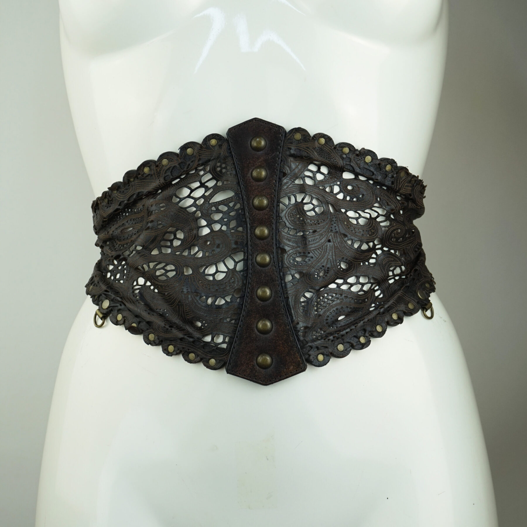 Leather Lace Waspie Belt