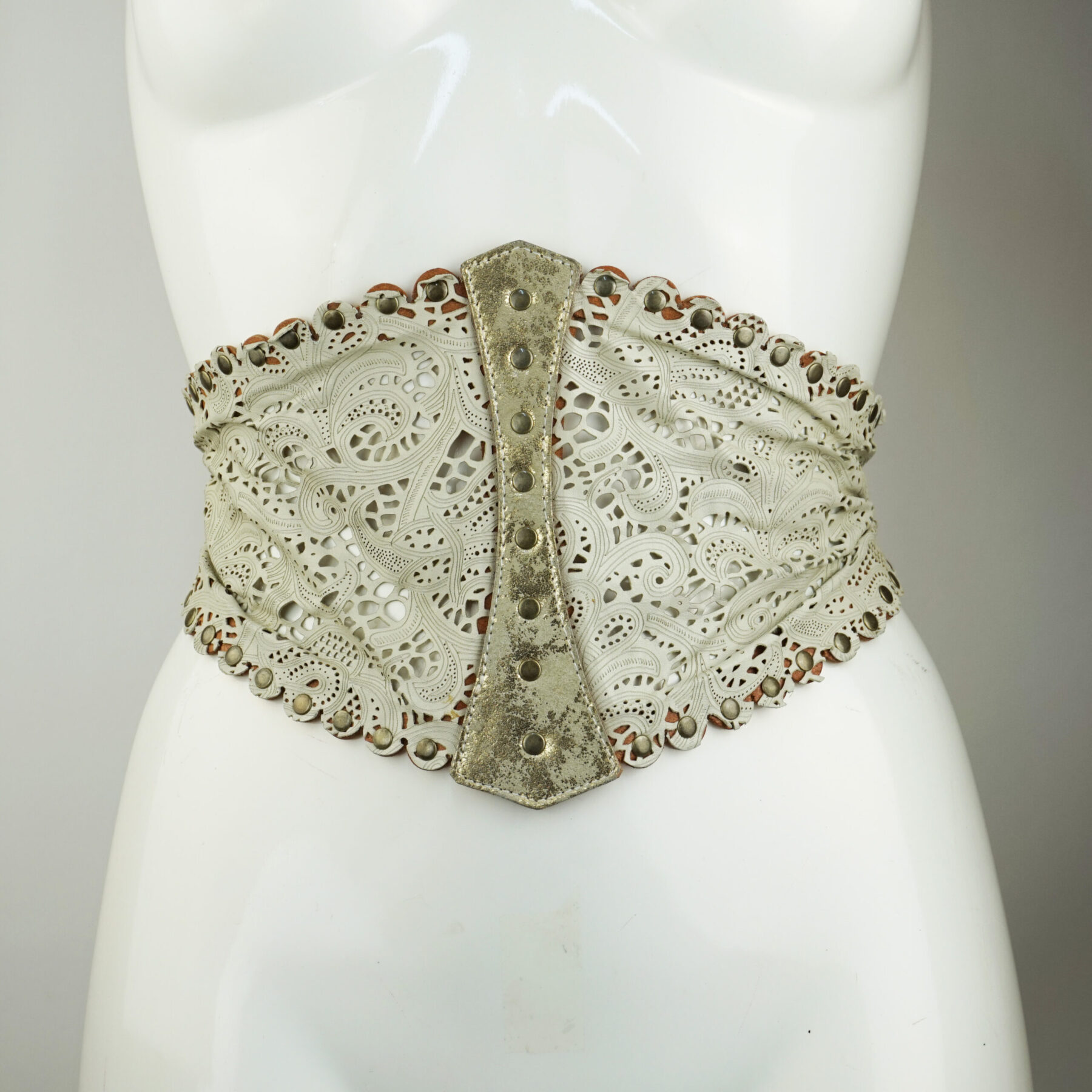 Leather Lace Waspie Belt