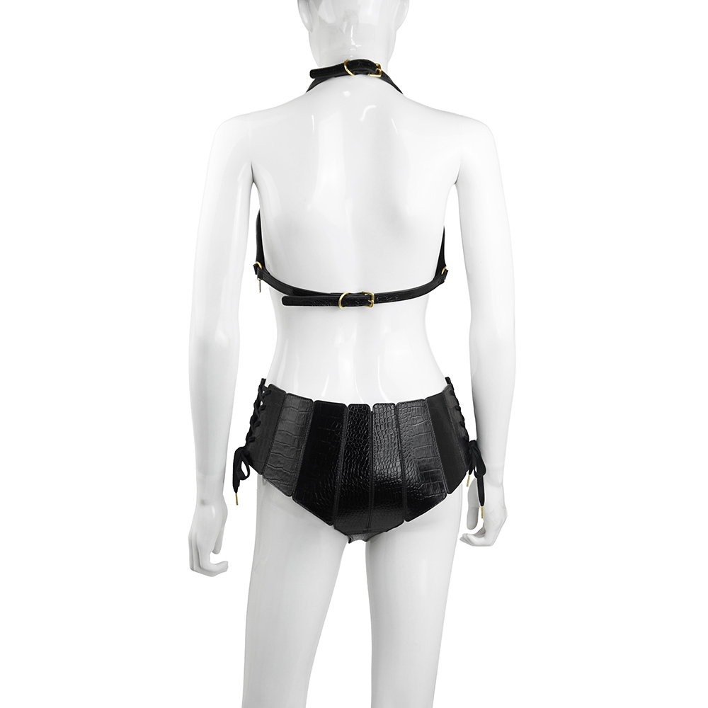 Crocodile Bra & Hotpants Set - Image 3