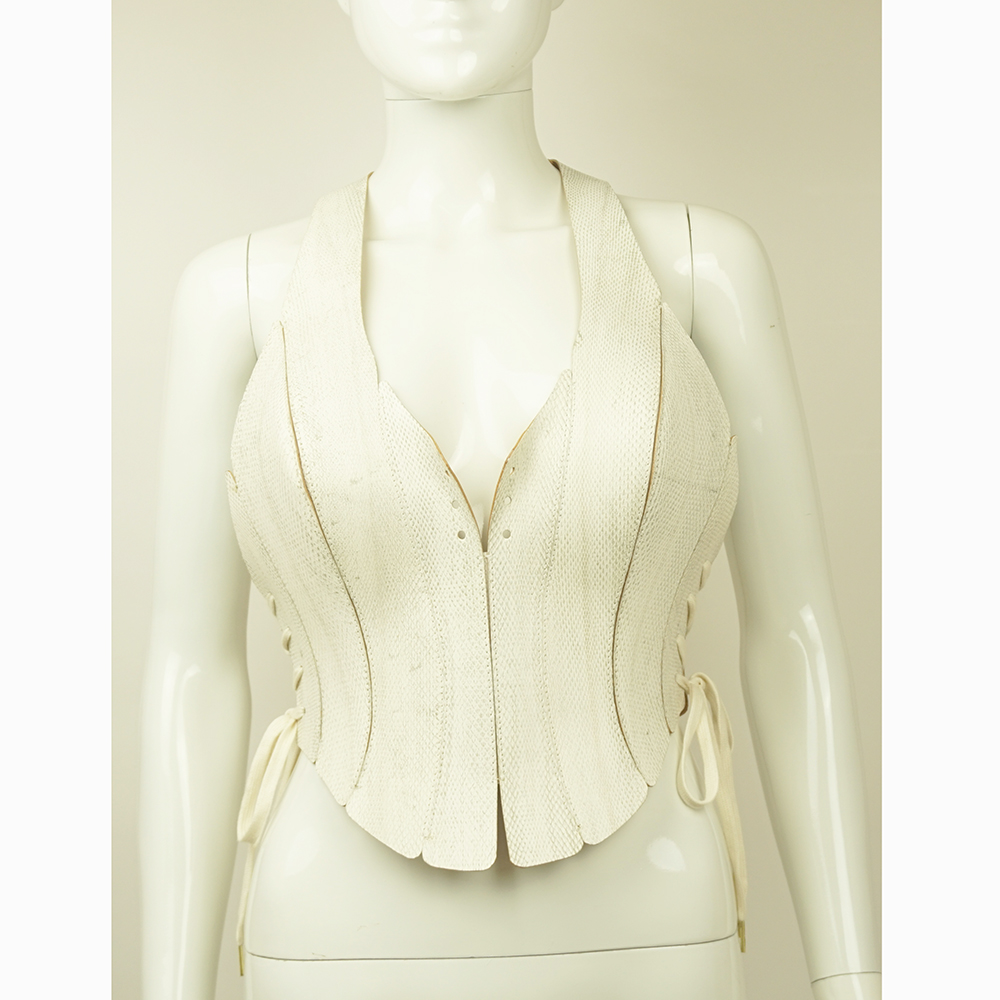 Vintage White Snakeskin Vest